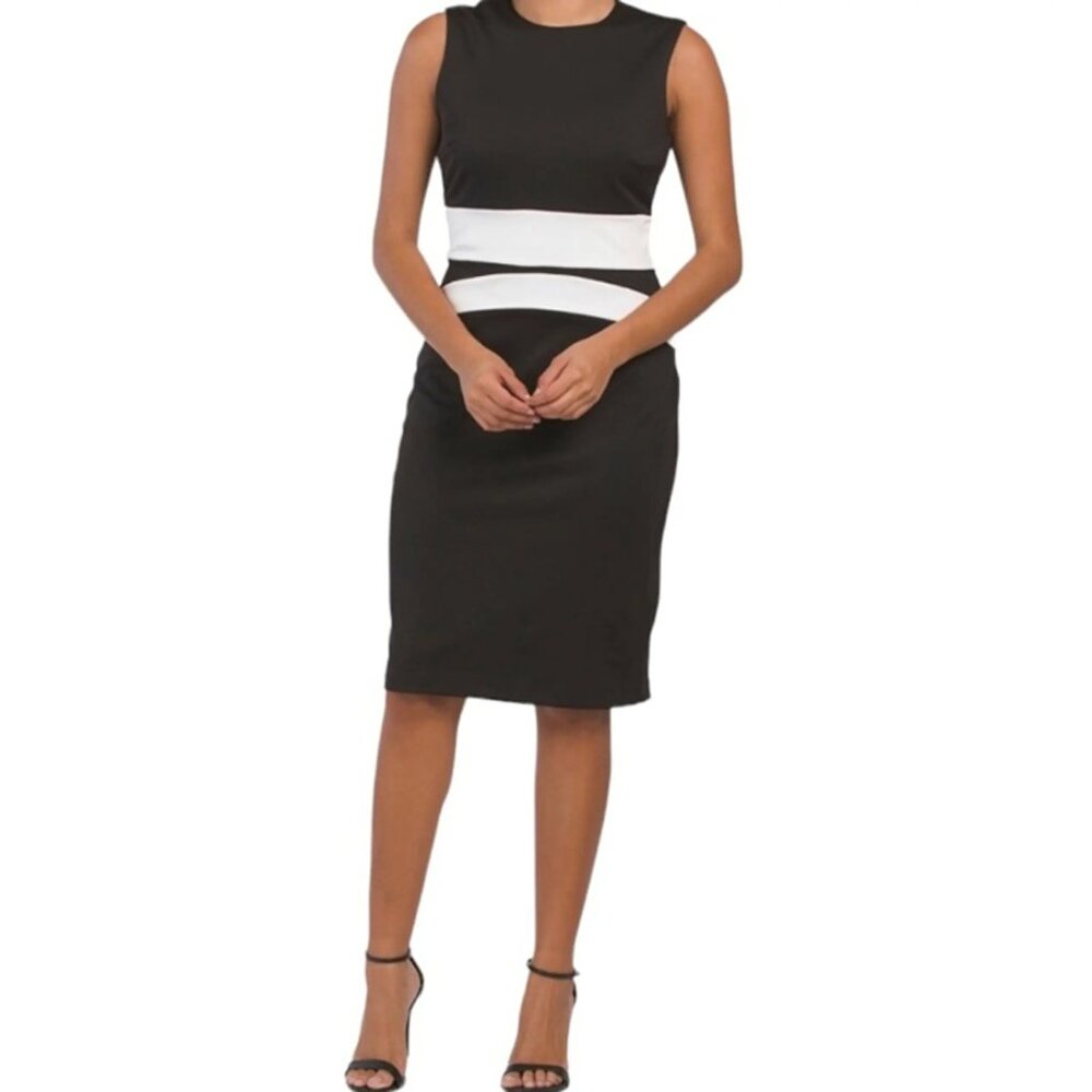 NWT Alexia Admor Colorblock Black / White Sheath Dress - Size XS